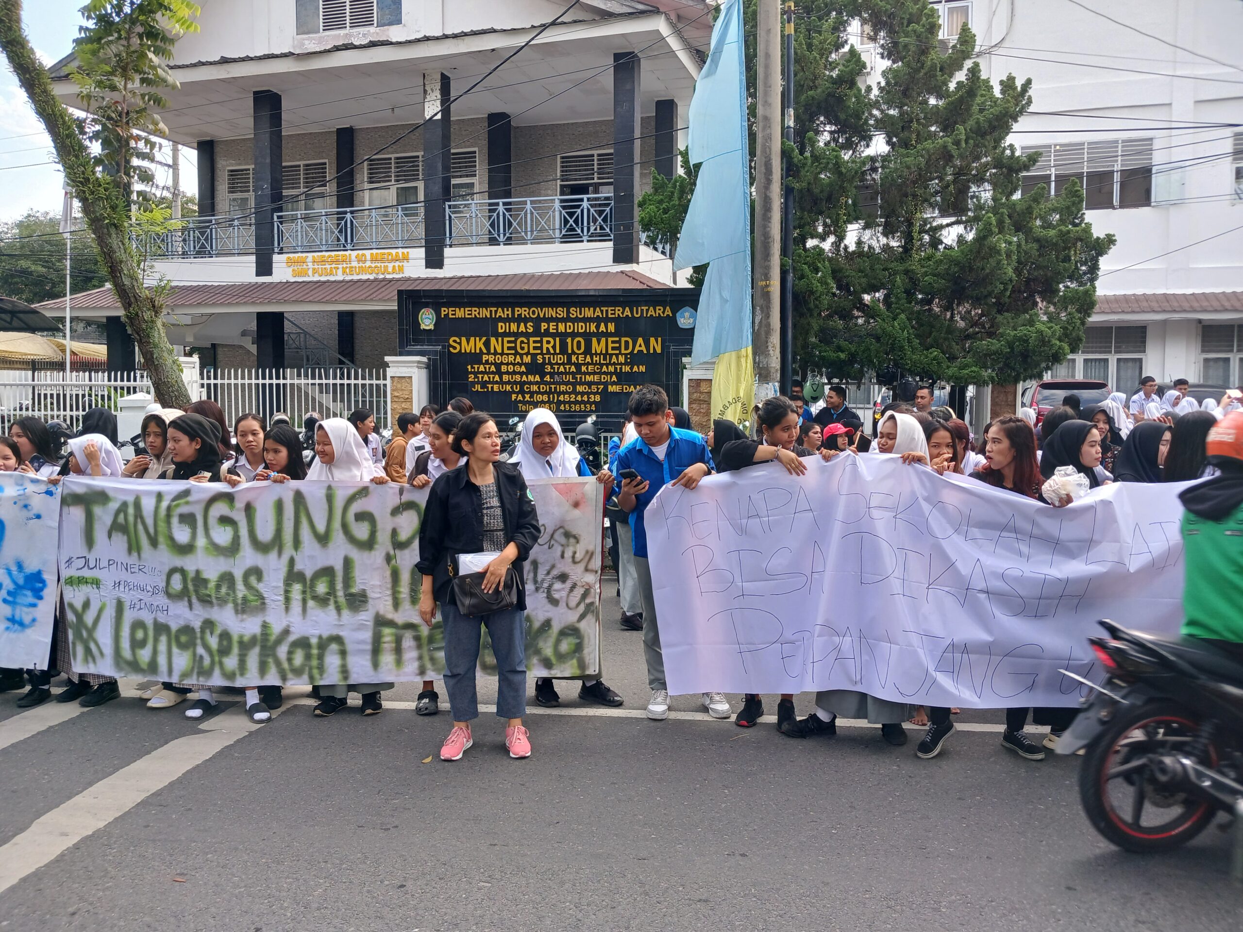 Pasca Ditutupnya Pendaftaran SNBP, Siswa SMKN 10 Medan Kembali Demo