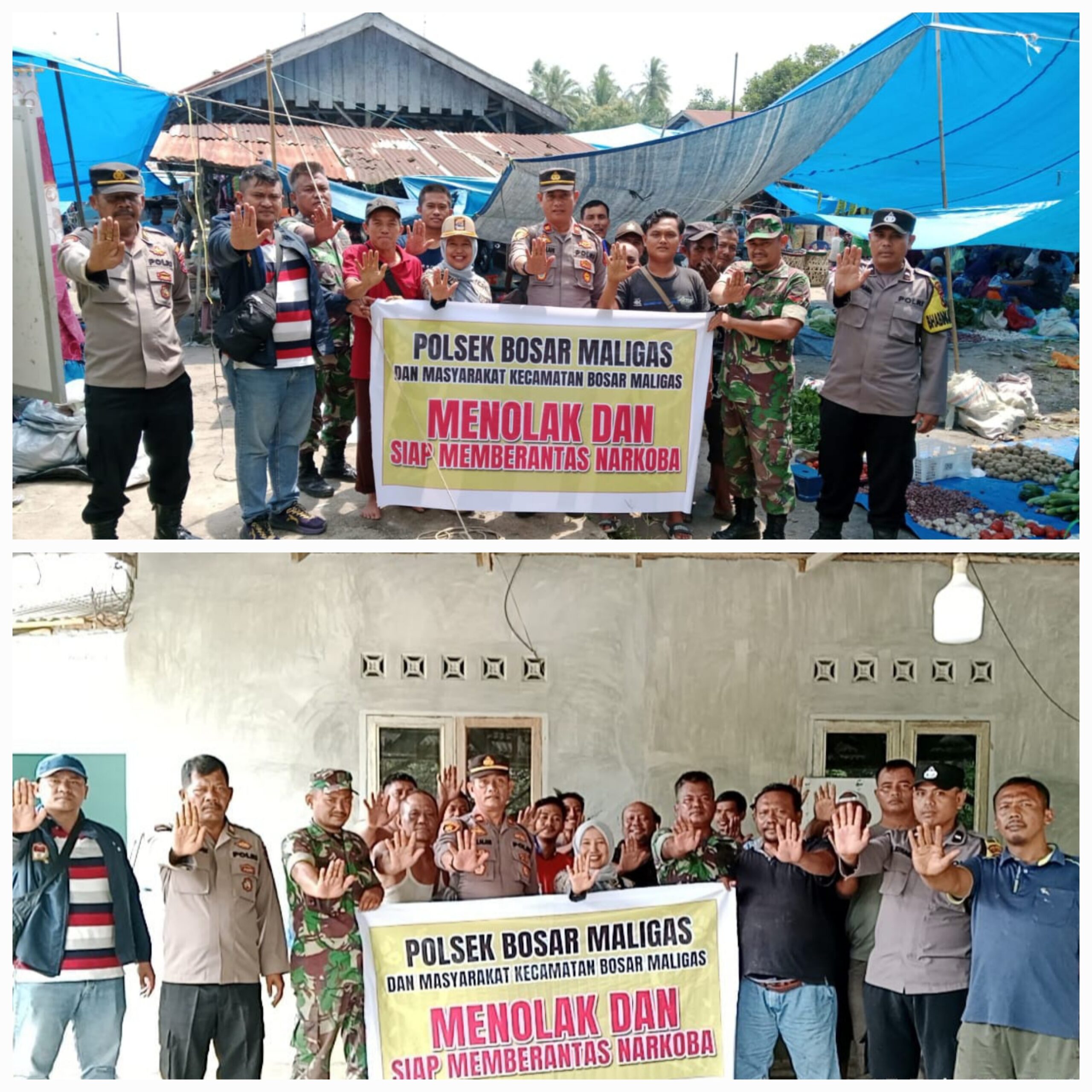 Usai melakukan sosialisasi, Kapolsek, Camat, Forkopinca foto bersama dengan warga.(Waspada/ist).