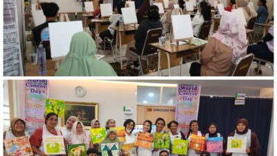 RS Grandmed Gelar Live Painting Bagi Pasien Dan Penyintas Kanker