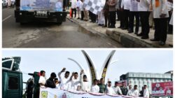 Wakil Wali Kota Banda Aceh Afdhal Khalilullah bersama Forkopimda menyemarakkan Targhib Ramadhan 1446 H dengan melintasi jalan-jalan protokol di Banda Aceh, Selasa (25/02/25).(Waspada/T.Mansursyah)