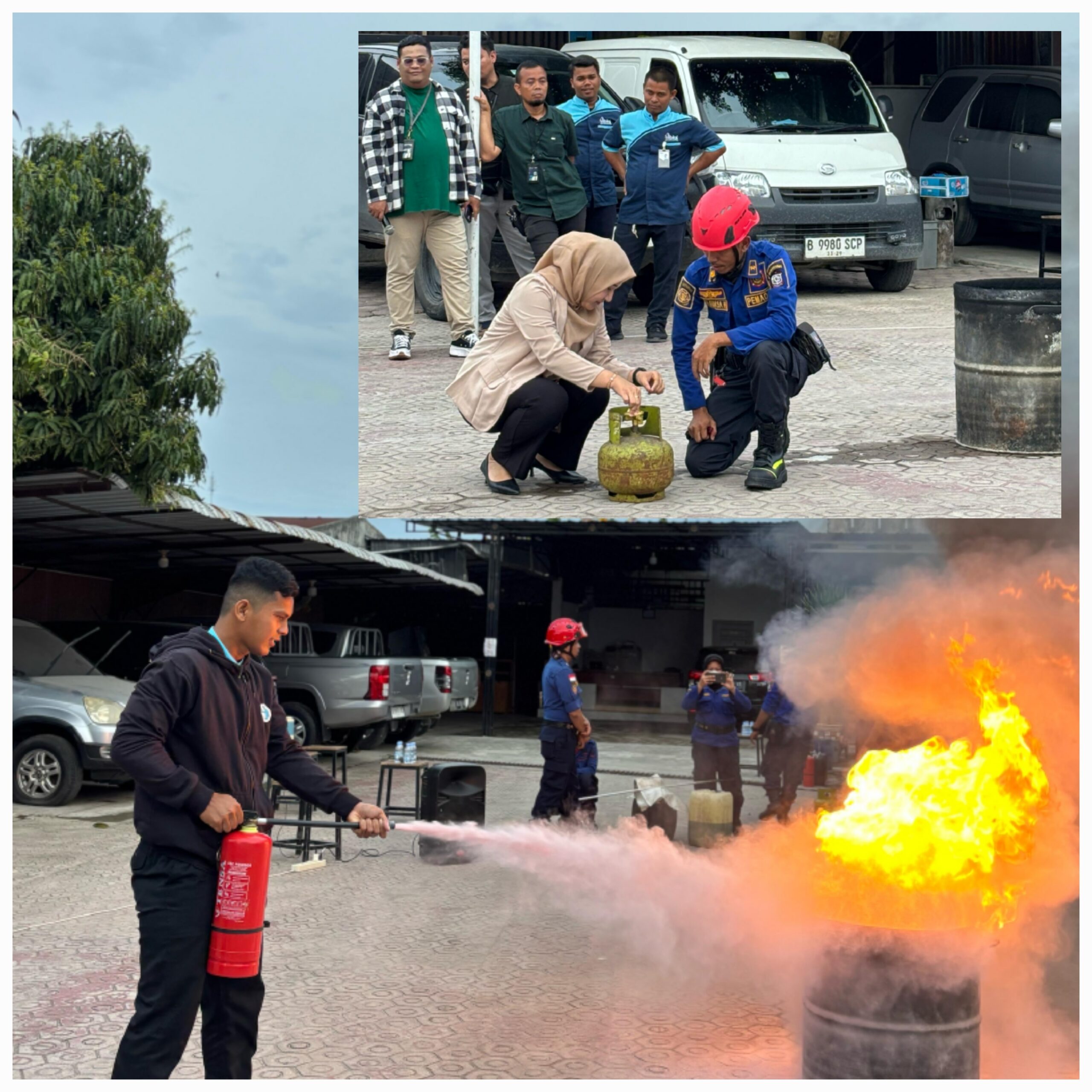 BRI BO Tanjungbalai Gelar Simulasi Penanggulangan Kebakaran