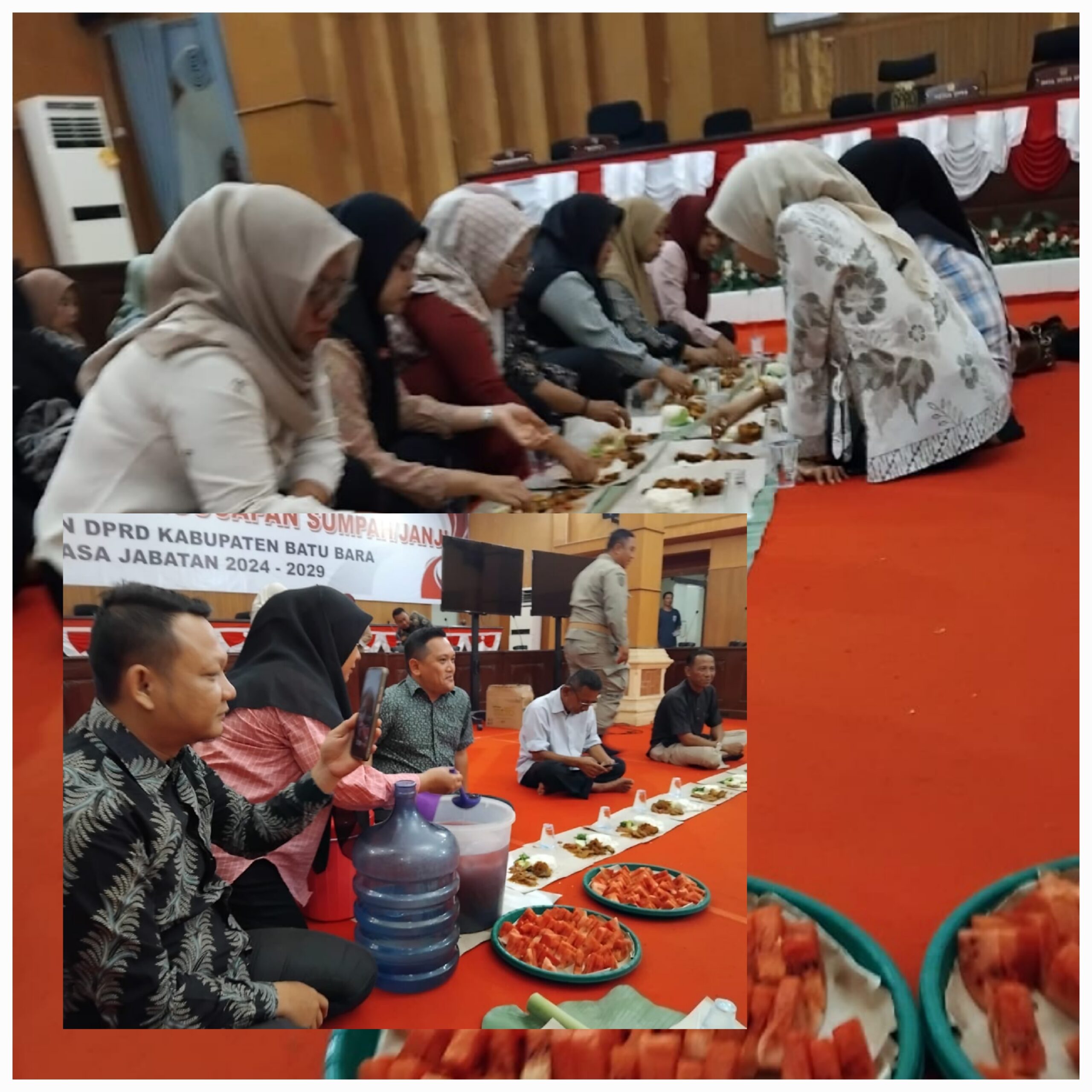 Ayam Penyet, Semur Jengkol Warnai Makan Bersama Di Sekwan DPRD Batubara