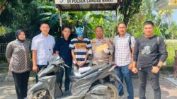 Bawa Kabur Sepeda Motor, Warga BTN Polri Diciduk Polsek Langsa Barat