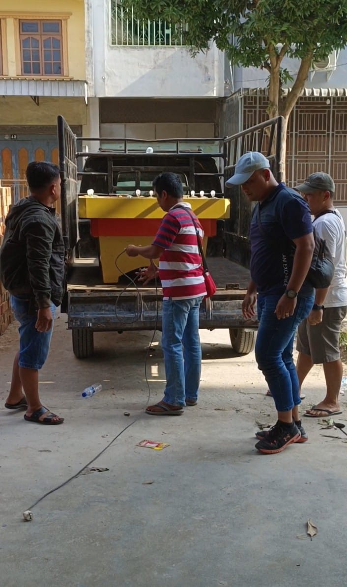 Polsek Perdagangan Sita 1 Unit Mesin Tembak Ikan Dari Rumah Kontrakan