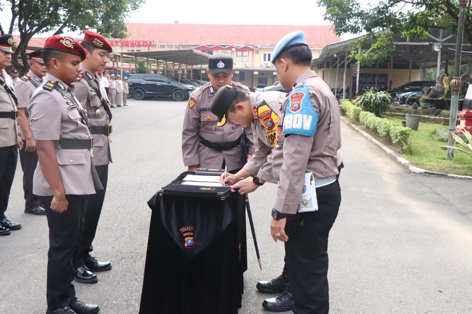 Lima PJU Polres Binjai Diganti