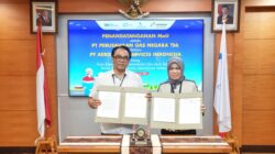 Direktur Strategi dan Pengembangan Bisnis PGN Rosa Permata Sari dan Direktur PT Aerotrans Services Indonesia, Kadek Bayu Temaja menandatangani Nota Kesepahaman kerja sama pemanfaatan gas bumi untuk kendaraan operasional Aerotrans, Rabu (5/2/2025).