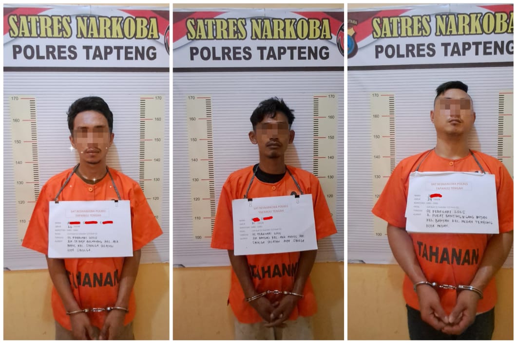 Tiga Pengedar Sabu Diringkus Polres Tapteng