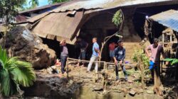 Tertimpa Batu Besar, 5 Rumah Warga Drien Jalo Meukek Rusak