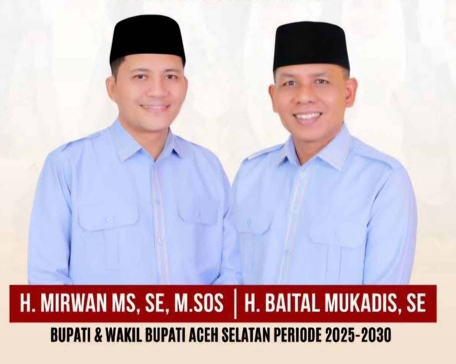 Pelantikan H. Mirwan Bupati Aceh Selatan Sebelum 20 Februari 2025