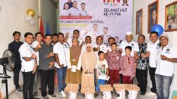 PWI Madina menggelar syukuran dan juga penyantunan anak yatim dalam momentum peringatan HPN dan juga HUT ke-79 PWI. Waspada/Ali Anhar Harahap