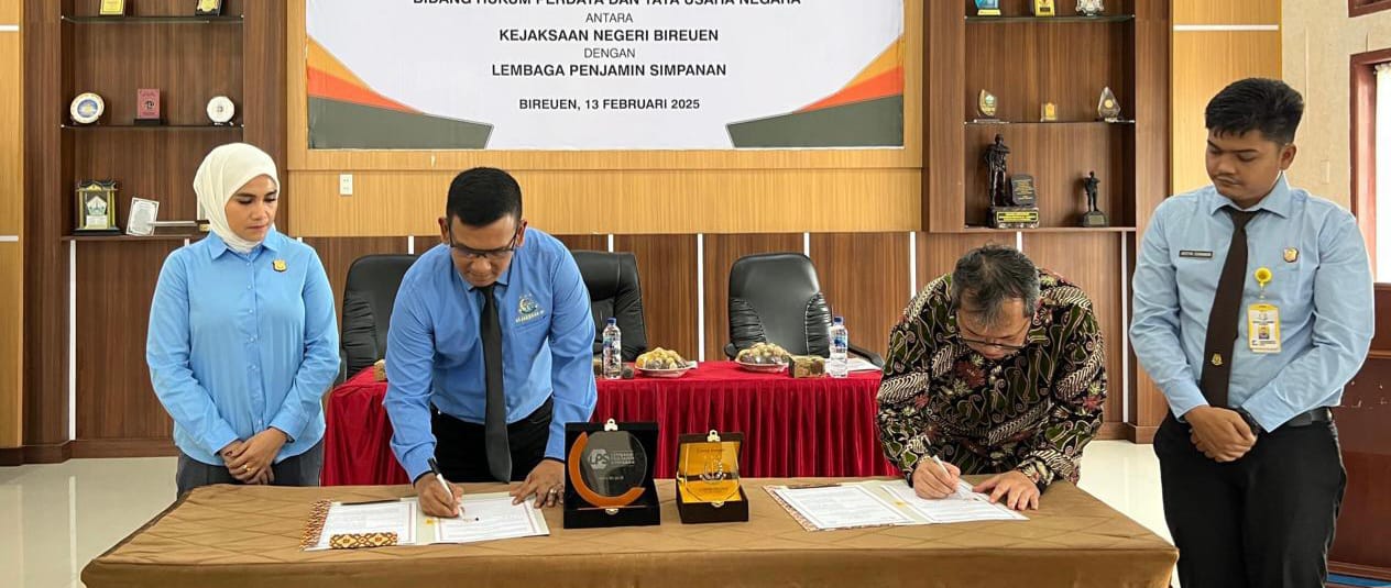 Pemulihan Keuangan Negara, Kejari Bireuen Teken Mou Dengan LPS