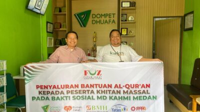 FOZ Sumut Salurkan 100 Al-Qur’an untuk Bakti Sosial MD Kahmi Medan