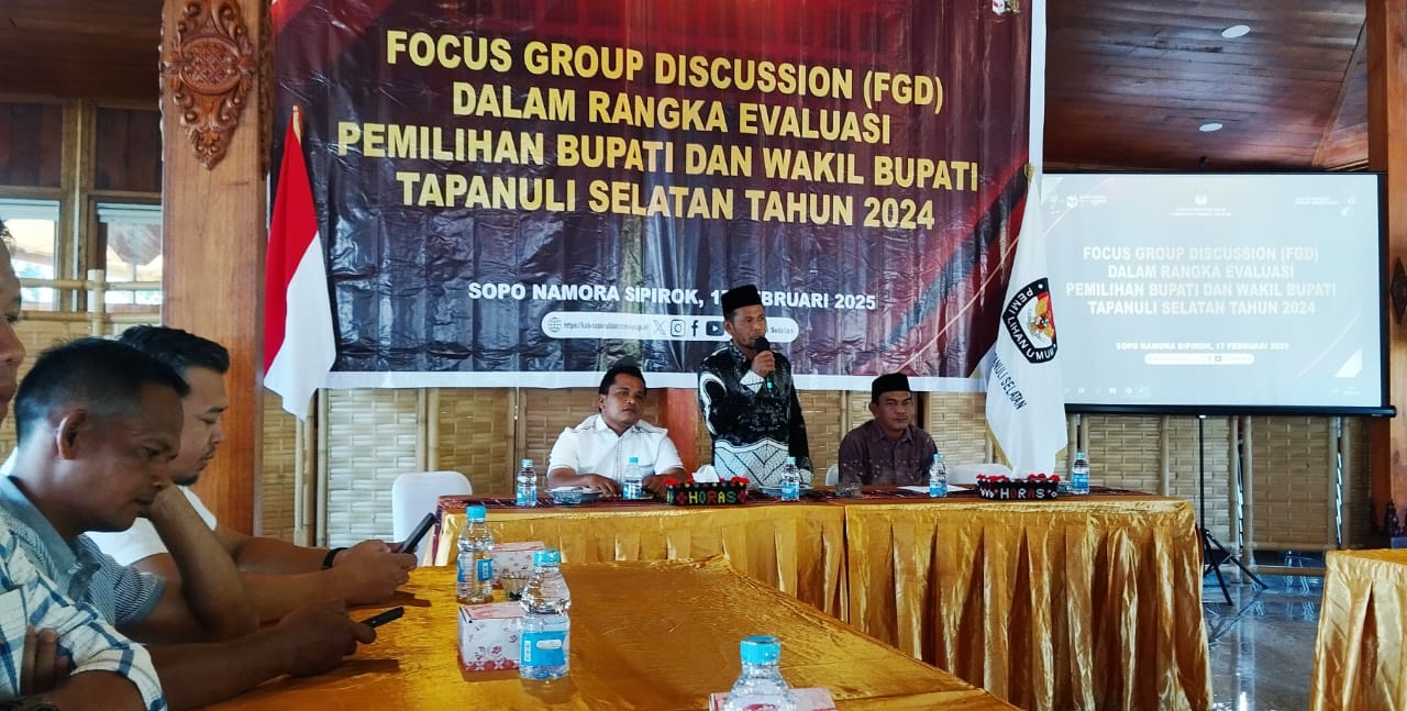 KPU Tapsel Gelar FGD Evaluasi Pemilihan Bupati Dan Wakil Bupati 2024