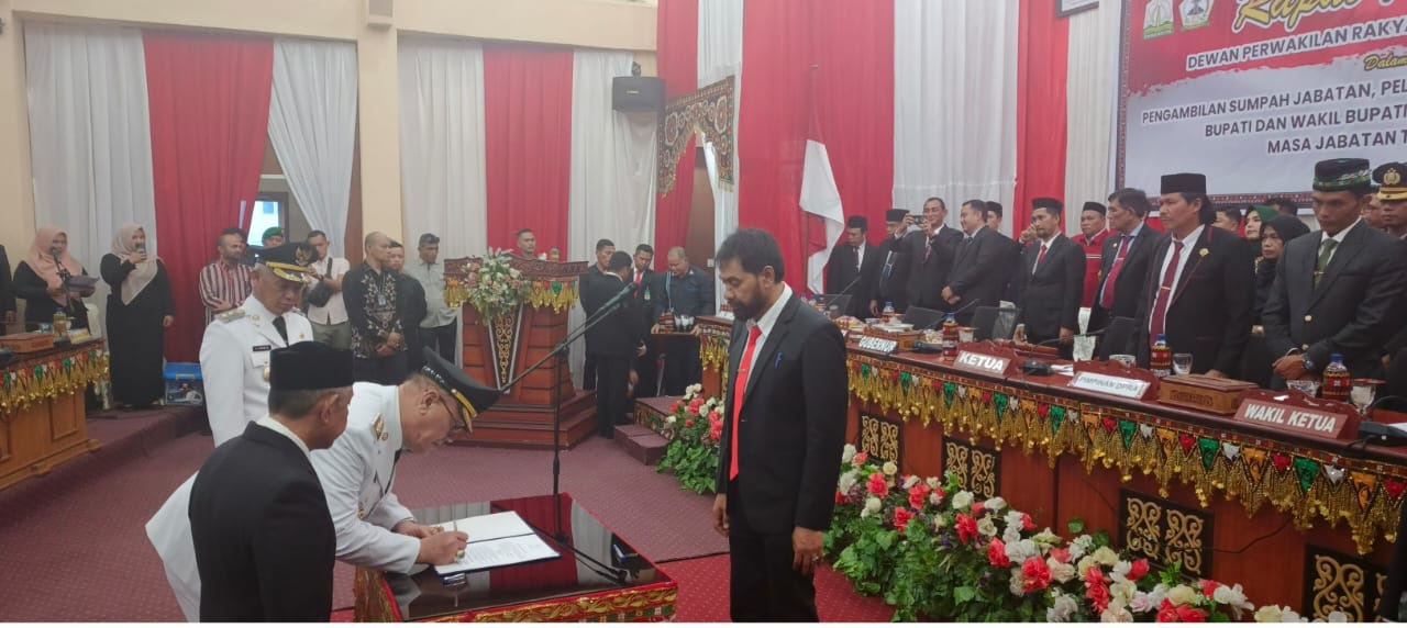 Usai Dilantik Gubernur Aceh, Tagore Abubabakar Tandatangani MoU Dengan Swasta