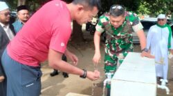 Sumur bor bantuan Komandan Korem (Danrem) 011/Lilawangsa, Kolonel Inf Ali Imran untuk kebutuhan jamaah MIC Lhokseumawe diresmikan, Selasa (18/02). Waspada/ist