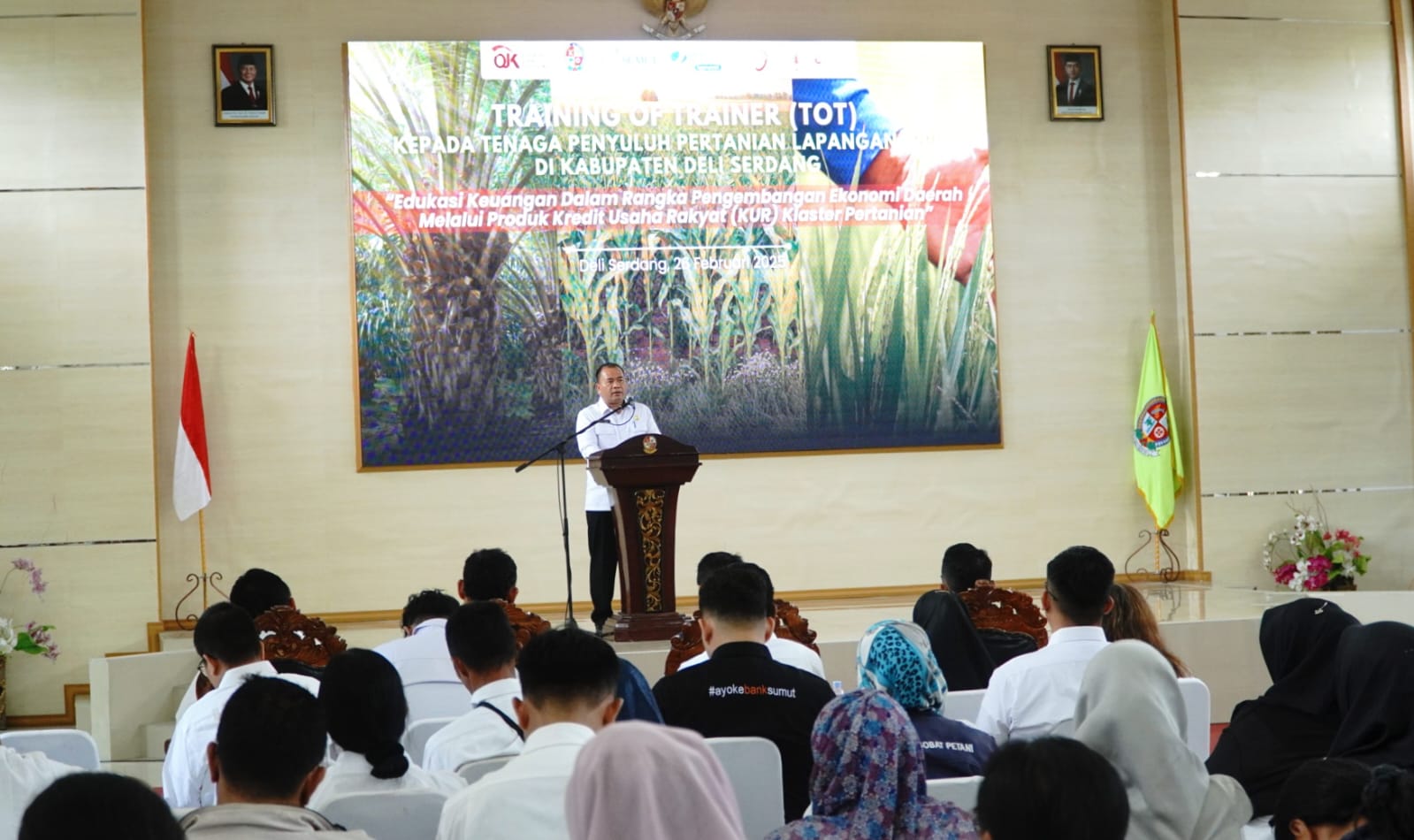 Sekdakab Deliserdang,H Timur Tumanggor MAP membuka Training Of Trainer PPL se- Kabupaten Deliserdang di Aula Cendana, Lantai II, Kantor Bupati setempat, Lubukpakam, Rabu (26/2/25). waspada.id/ist