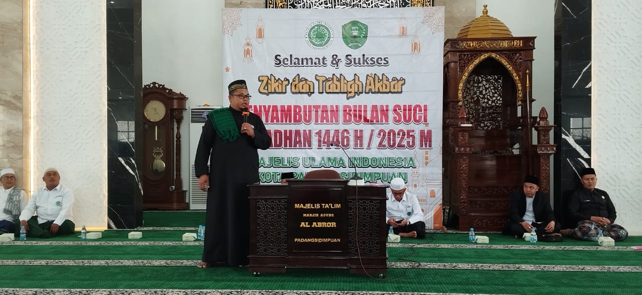 MUI Padangsidimpuan Gelar Zikir Dan Tabligh Akbar Sambut Ramadhan 1446 H