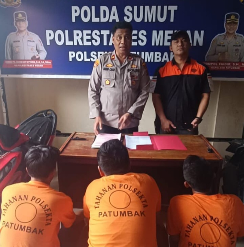 Tiga Residivis Pelaku Curanmor Ditangkap