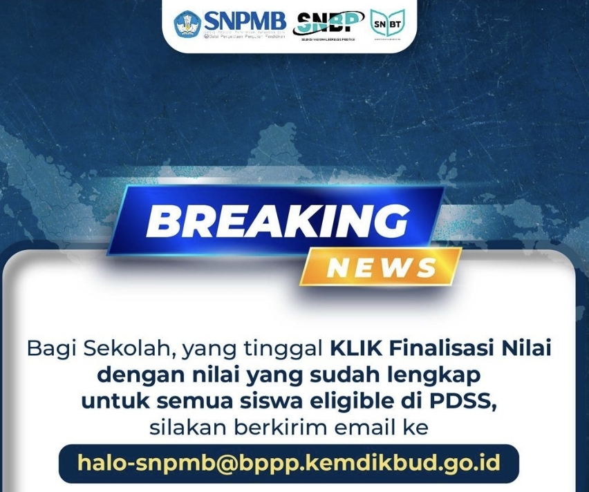 Perpanjangan Waktu Finalisasi PDSS SNBP Diperpanjang Sampai 8 Feb Pukul 4 Pagi