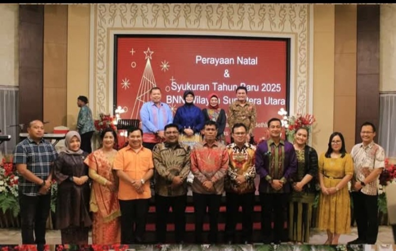 BNNP Sumut Gelar Perayaan Natal Dan Syukuran Awal Tahun 2025