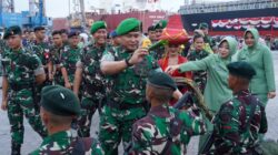 Pangdam I/BB Pimpin Pemberangkatan Satgas Pamtas RI-PNG Mobile Yonif 100/PS Di Belawan