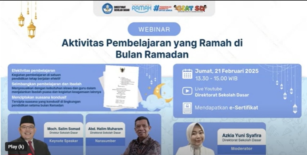 Pembelajaran Selama Ramadan Harus Singkat dan Efisien, Kemendikdasmen: Jangan Bebani Siswa