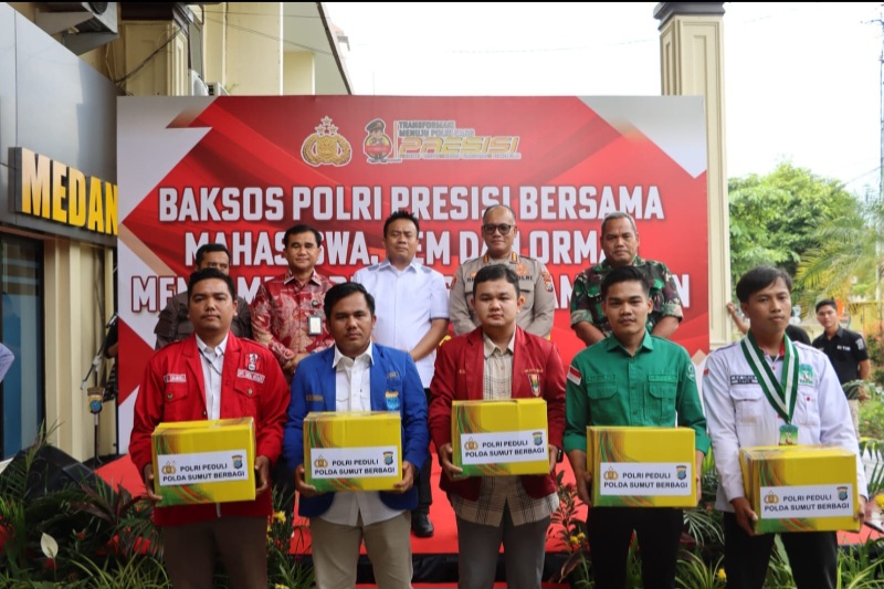 Baksos Polri Presisi Bersama Mahasiswa, BEM Dan Ormas Sambut Ramadhan 1446 H