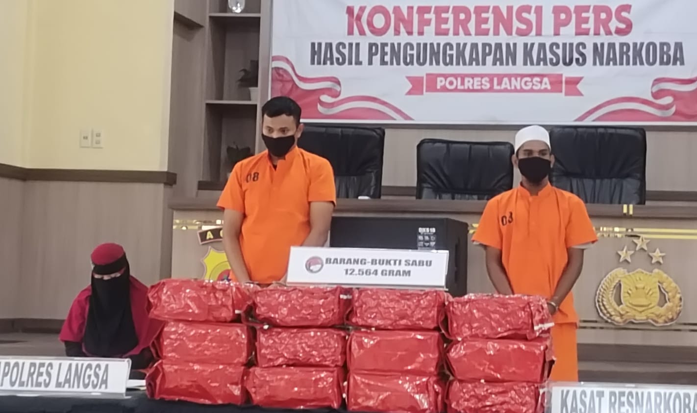 2 Pengedar Sabu Dan 1 Wanita Diringkus Sat Resnarkoba Polres Langsa