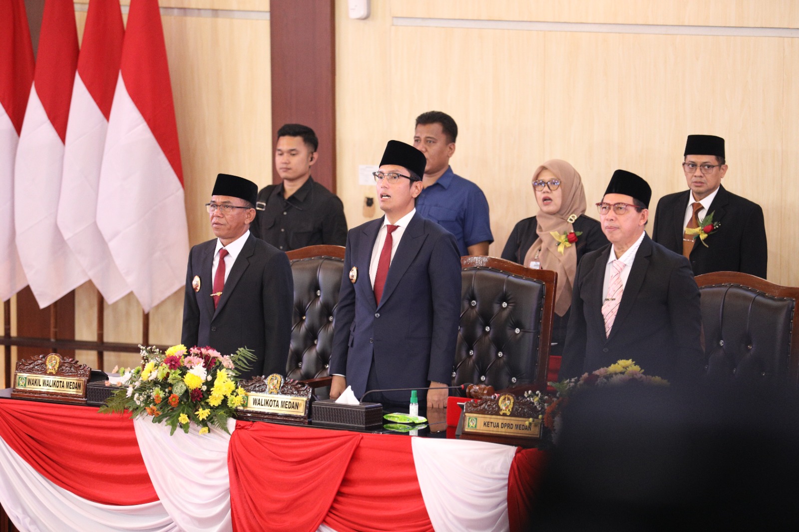 Rapat paripurna penyampaian pidato perdana Wali Kota Medan periode 2025-2030, Rico Tri Putra Bayu Waas di rapat paripurna DPRD Kota Medan, Selasa (4/3). Waspada/ist