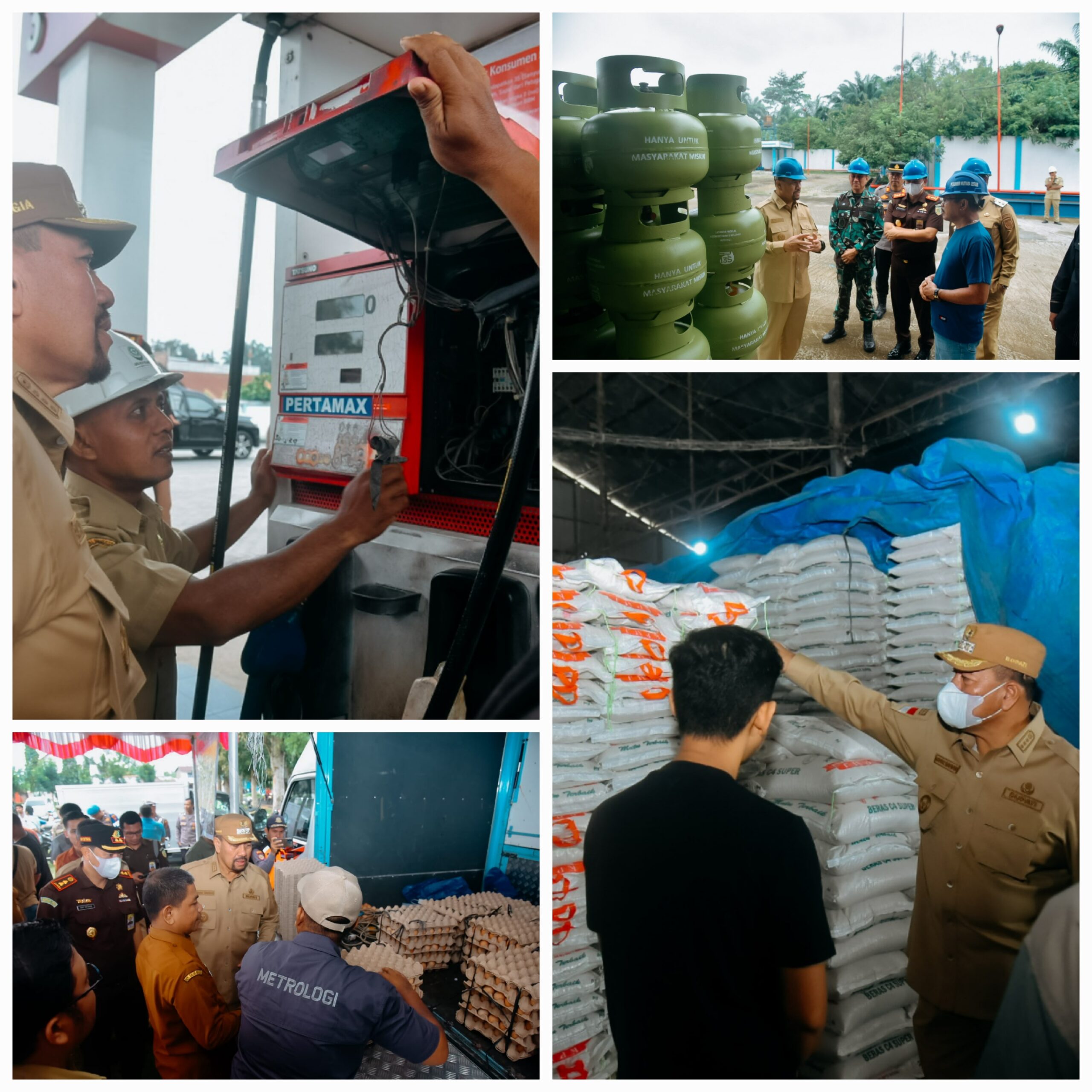 BUPATI Batubara Baharuddin Siagian, SH, M.Si dan Wakil Bupati Syafrizal  SE, M.Si dalam rangkaian kunjungan memastikan ketersediaan BBM, LPG dan beras serta membuka OP guna menstabilkan harga kebutuhan pokok selama Ramadhan hingga menjelang Hari Raya Idul Fitri 1446 H.Waspada/Ist