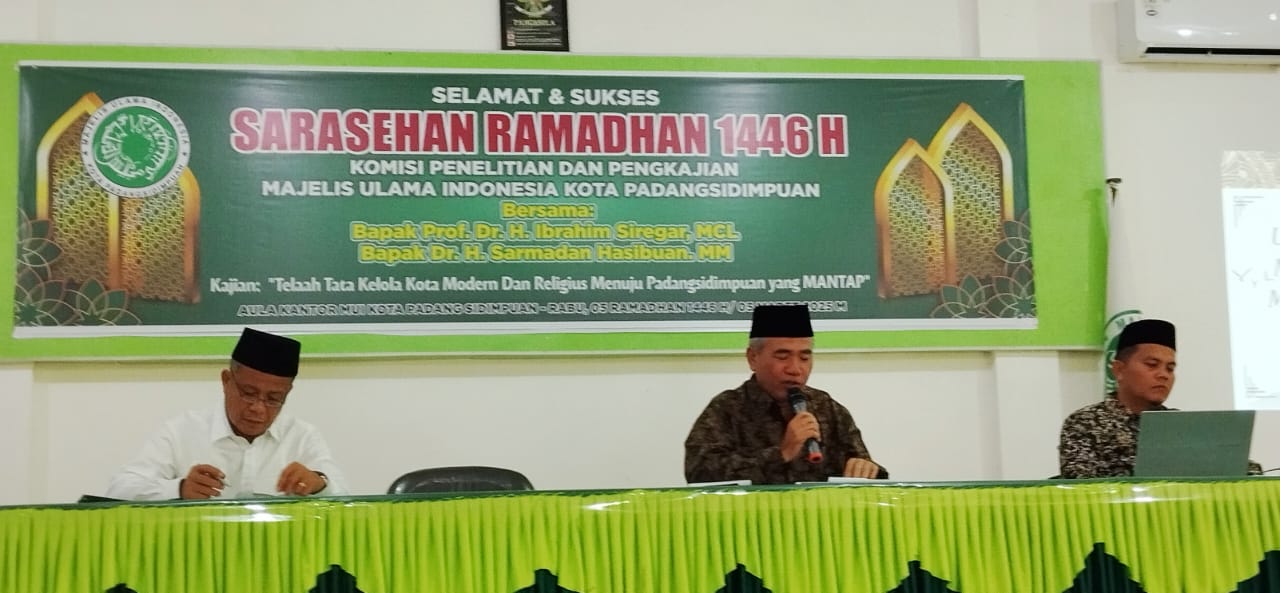 Wujudkan Kota Modern Dan Religi, Ini Pesan MUI Padangsidimpuan