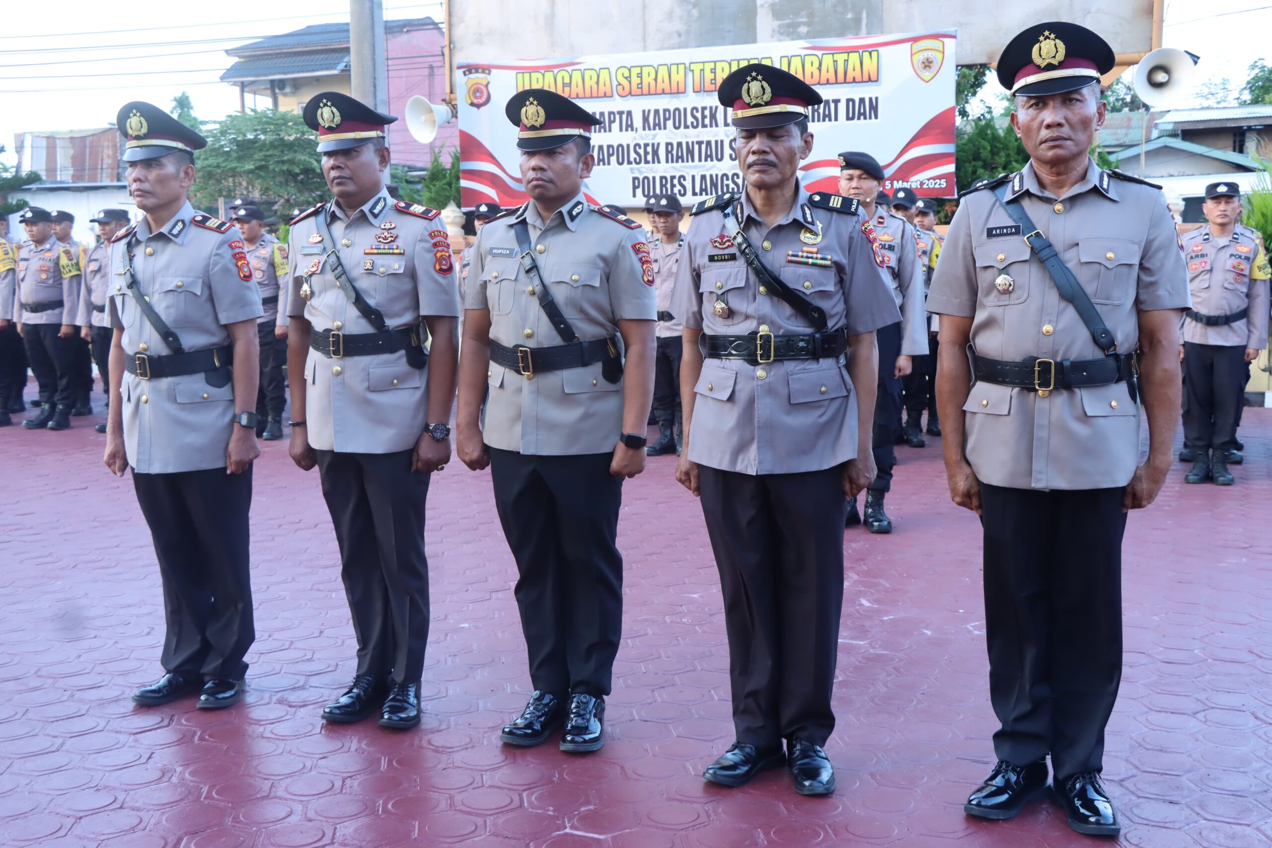 Kapolres Langsa Pimpin Sertijab Kapolsek Dan Kasatsamapta