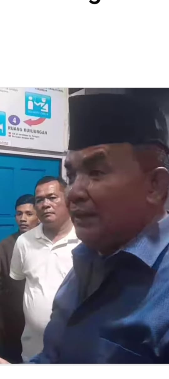 Bupati Agara Salim Fakhry saat di Lapas Kelas II B Kutacane.Waspada/Seh Muhammad Amin