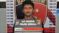 FSH, 26, asal Kabupaten Simalungun diamankan pihak Polres Sibolga karena terlibat kasus curanmor. Waspada/ist