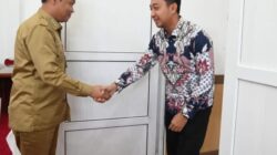 BUPATI Humbahas Oloan Paniaran Nababan menerima audensi PT. PLN UP 3 Sibolga. Waspada/Ist