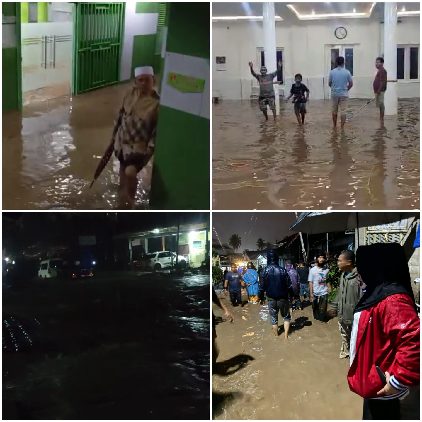 Kota Padangsidimpuan dikepung banjir usai hujan yang mengguyur sejak sekitar pukul 21:00 WIB. (Waspada/Sukri Falah Harahap)