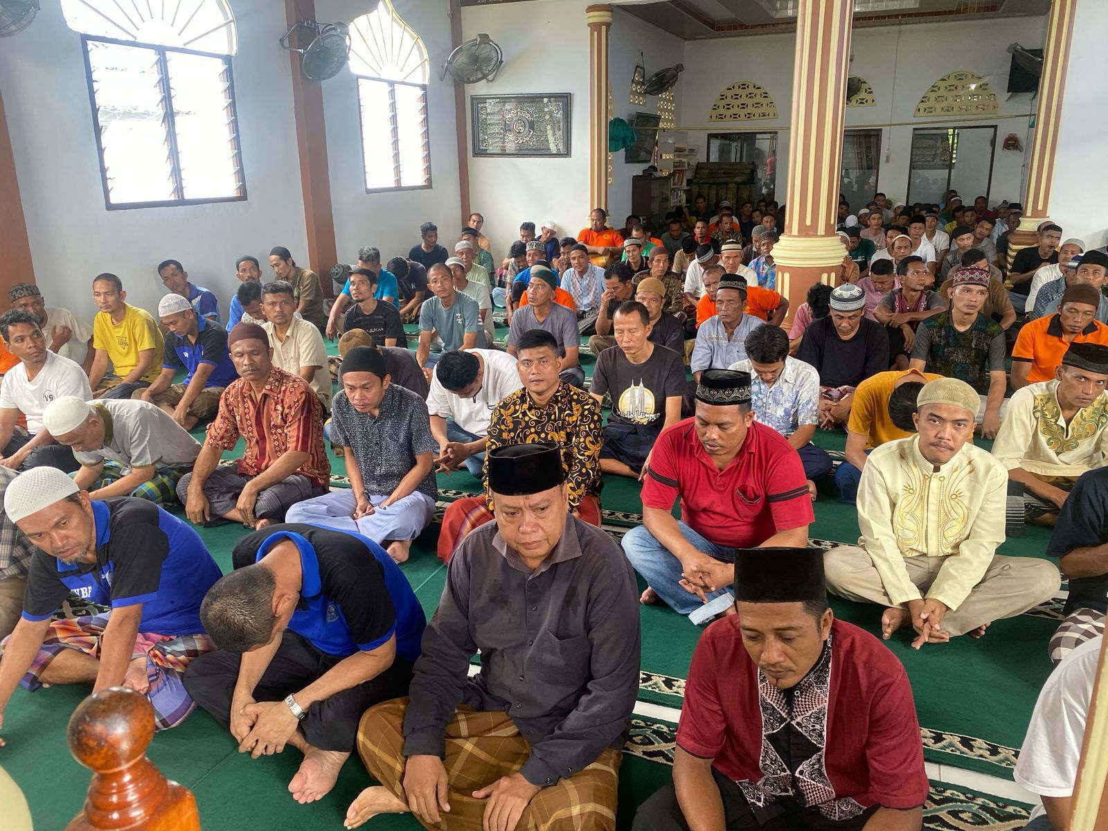 WBP beragama Islam diwajibkan melaksanakan sholat 5 waktu dan puasa di bulan suci Ramadhan 1446 H. Waspada/Ist