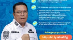 Wali Kota Pematangsiantar Wesly Silalahi mengimbau perusahaan BUMN, BUMD dan swasta memberikan THR keagamaan kepada pekerja/buruh melalui SE. 012/800.1.10.3/280/III-2025 tanggal 13 Maret 2025 dan menandatangani Wali Kota sesuai informasi Kadis Ketenagakerjaan Robert Sitanggang, Rabu (19/3).(Waspada-Ist).