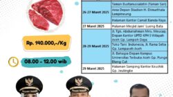 Gelar Pasar Murah Daging Meugang, UPTD RPH Kepung Banda Aceh Di 8 Titik Lokasi Strategis