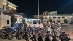 Polres Samosir Amankan 10 Unit Sepeda Motor Knalpot Brong