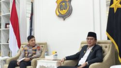 ANGGOTA Komite I DPD RI, Pdt, Penrad Siagian melakukan audiensi dengan Kapolda Sumut, Irjen Pol. Whisnu Hermawan Februanto yang diwakili oleh Wakapolda Brigjen. Pol. Rony Samtana. Waspada/ist