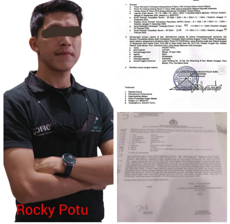 Gelapkan Barang Senilai Ratusan Juta, Rocky Potu Ditetapkan Tersangka