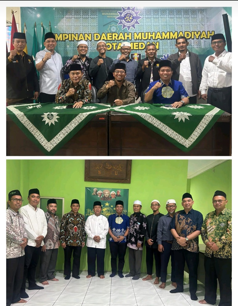 Aliansi Ormas Islam Sumut Silaturahim Ke DPC NU, Al Washliyah Dan Muhammadiyah